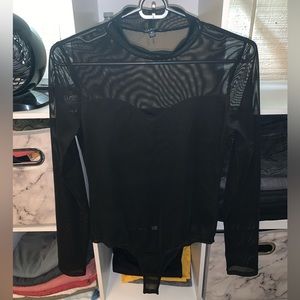 black mesh bodysuit